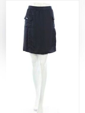 Tory Burch Navy Bubble Hem Skirt Size 8